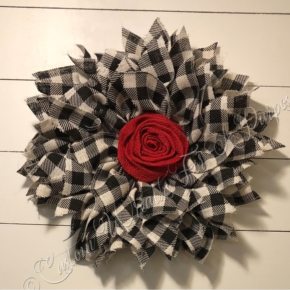 Burlap Flower Wreath